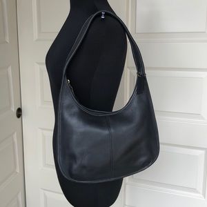 Vintage Coach Black Hobo Leather Bag